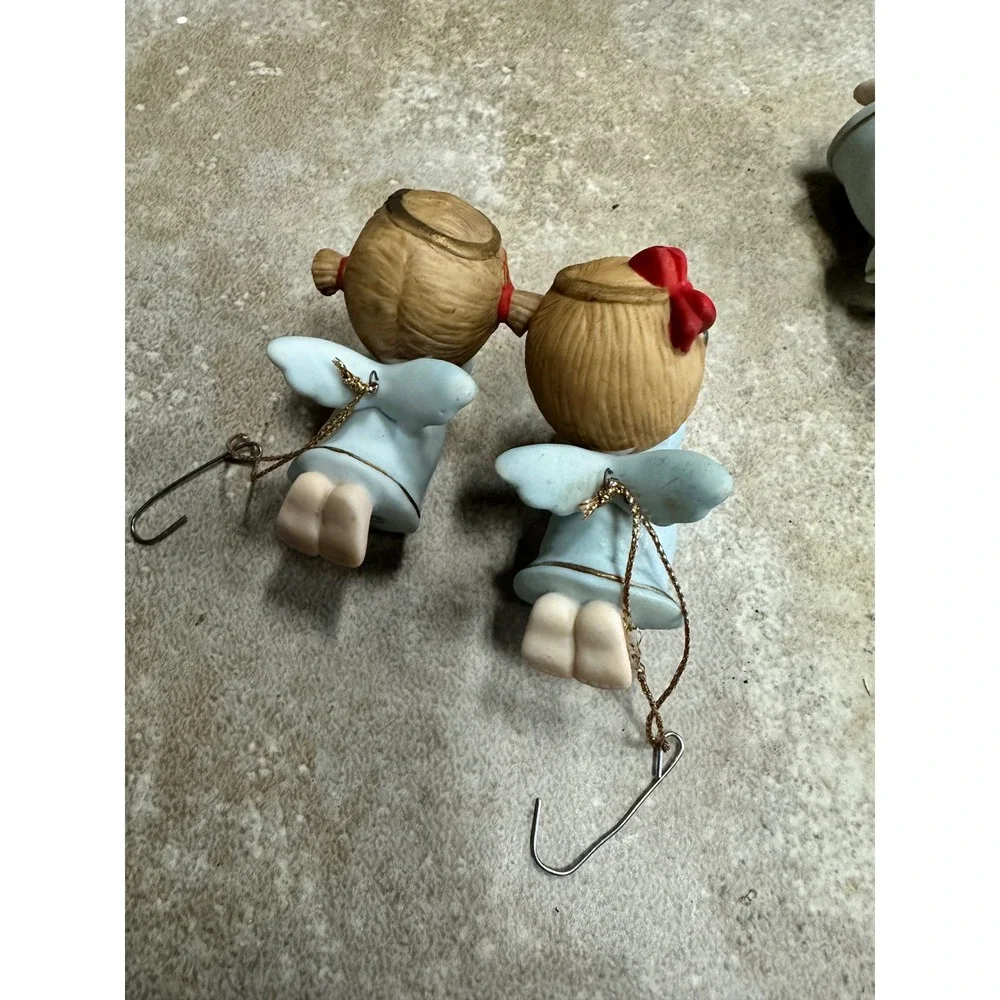 Gorham Angel Ornaments Vintage 1987 Porcelain Cherub Set 4pc